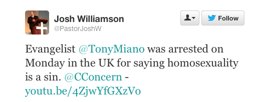 Tony Miano arrest, Street Preacher, Persecution Screen Shot 2014-01-13 at 1.15.03 PM