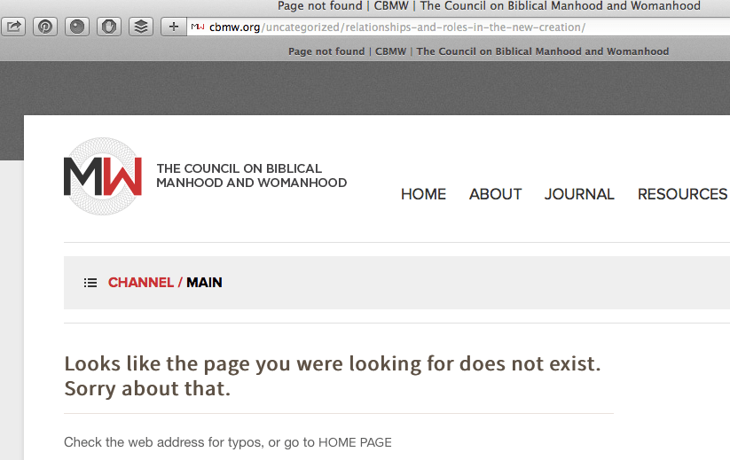 CBMW Council for Biblical Manhood and Womanhood Biblical Roles in New Creation Heaven 2014-03-14 at 9.23.37 AM