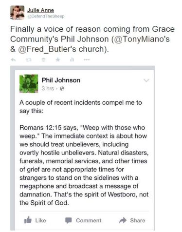 Phil Johnson, Tony Miano, Westboro, Nepal Earthquake, Grace Community Church