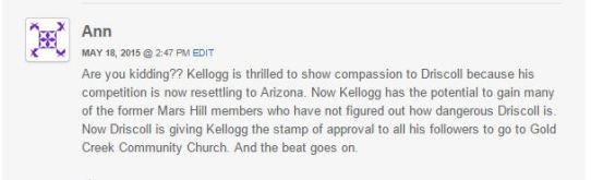 Mark Driscoll, Gold Creek Community Church, Pastor Dan Kellogg