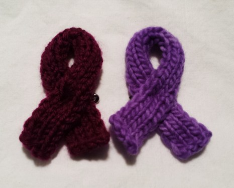 purple ribbons