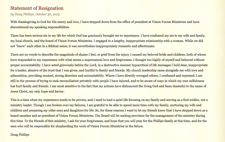 Doug Phillips, Vision Forum, Sex Abuse Lawsuit