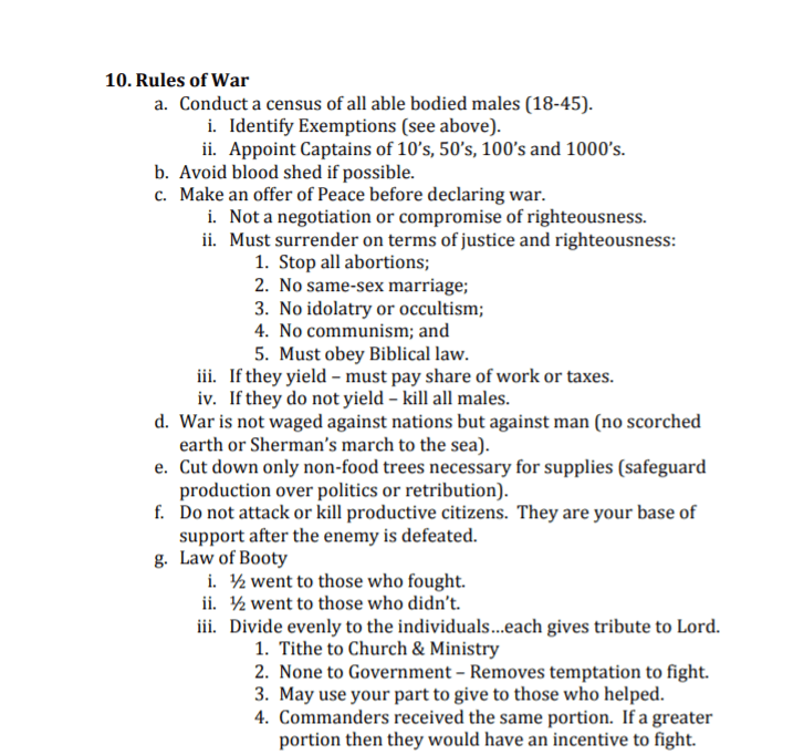 Rep. Matt Shea "Biblical Basis for War"